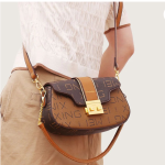 Monogram Brown Chain Strap Shoulder Bag