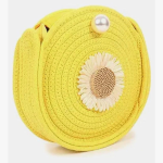 Round Sunflower Sling Bag