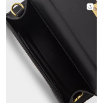 Black Croc-Texture Top Handle Handbag for Women