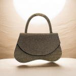 Gold Crystal Embellished Party Handbag for Women