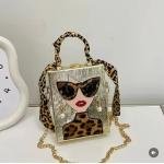 Leopard Print Fashionista Mini Box Bag