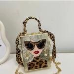 Leopard Print Fashionista Mini Box Bag